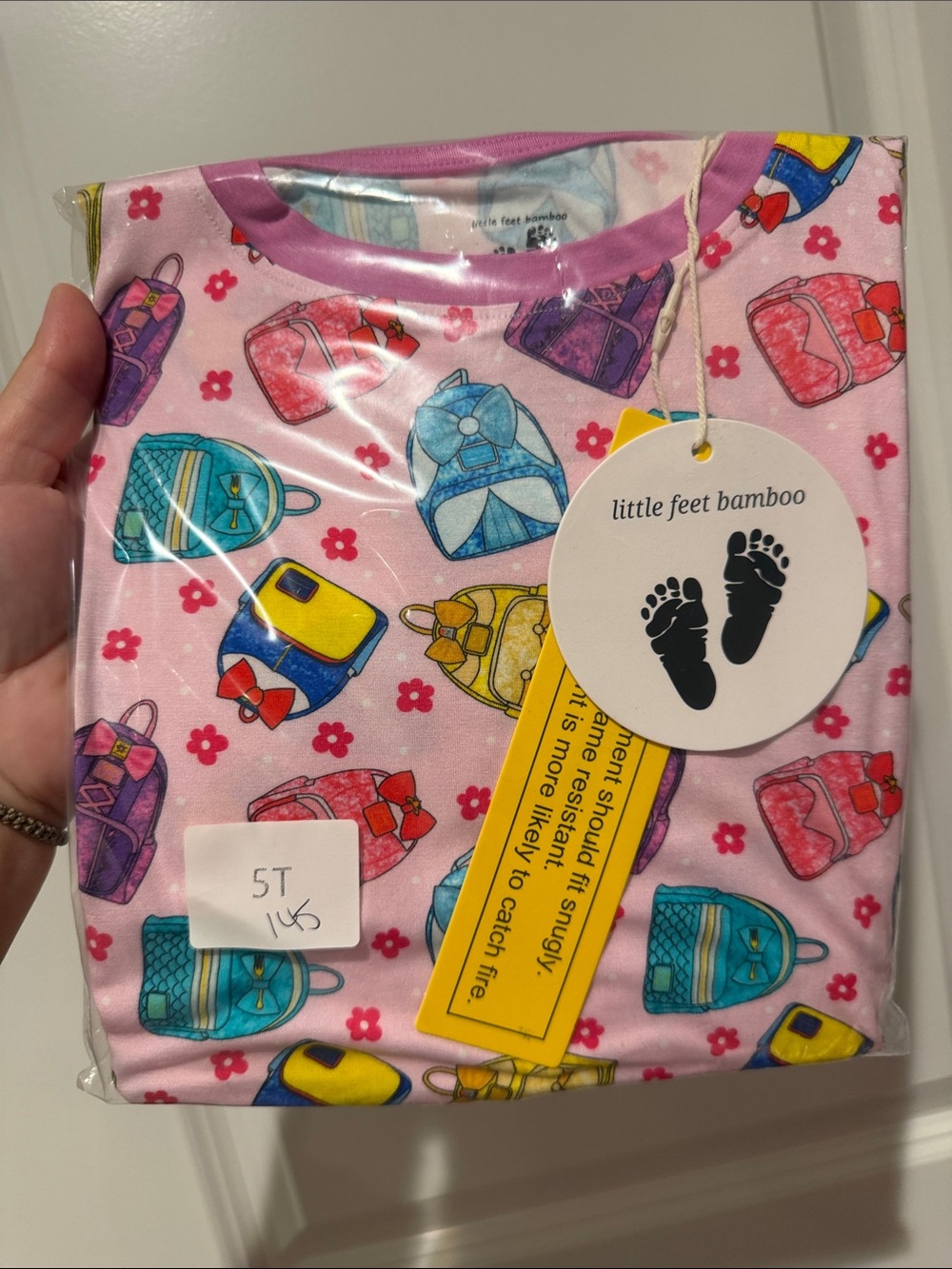 Girls' Pink Backpack Disney “Loungefly” Print Bamboo 2 pc set size 5T NWT